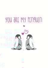 penguin love Valentines Day Card 10381 created by Olivia Morgan ltd