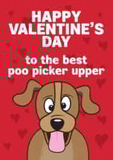dog pet Valentines Day Card 7491 created by HC Illustrations