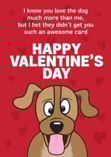 dog pet Valentines Day Card 29628 created by HC Illustrations