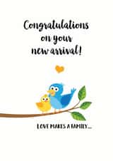 Adoption single New Baby Card 12327 created by Philippa H