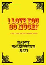 rude love Valentines Day Card 35362 created by yourmum cards