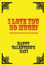 rude wanking Valentines Day Card 35366 created by yourmum cards