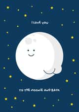 I love you to the moonie and back created by PaperJam Print Co.