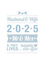 Elegant wedding card - 2025 - Husband & Wife - Mr & Mrs created by Cookie Design