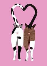 Cat heart tails created by LIKKS Greeting Cards