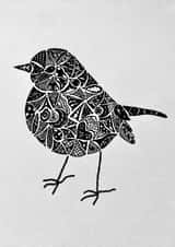 robin bird Christmas Card 35594 created by Sophie Elizabeth