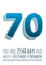 70 special Birthday Card 3419 created by Ivorymint cards