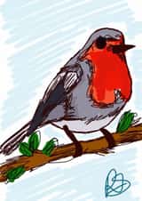 robin bird Card 35163 created by Rebecca Sørensen