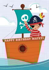 Cute Birthday Card - Pirate - Matey! created by Bells Scambler
