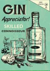 Gin Alcohol Birthday Card 2298 created by Rocket68