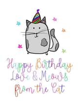cat funny Birthday Card 8437 created by Parsy Designs