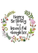 floral daughter Birthday Card 3429 created by Ivorymint cards