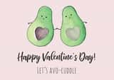 avocado love Valentines Day Card 28707 created by Nicole Julia