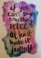 Humour Mean Card 35885 created by PandaBlueCreations