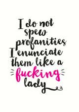 profanities enenciate Love & Friendship Card 9373 created by Kyleigh Orlebar