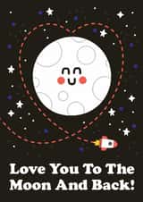 Love You To The Moon And Back Anniversary Card created by Studio Boketto