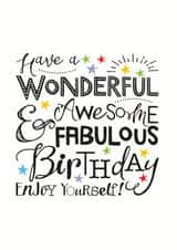 Wonderful Birthday Wishes Type Card created by Little Red Cherry