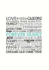 Adoption / Forever Family Type Card created by Little Red Cherry