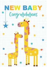 GIRAFFE BABYCARD New Baby Card 35814 created by TillieMint