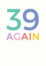 39 40 Birthday Card 10598 created by Studio 9