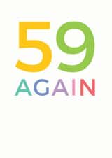 59 60 Birthday Card 10600 created by Studio 9