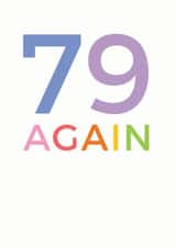 79 again Birthday Card 10602 created by Studio 9