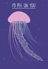 jellyfish love Anniversary Card 29441 created by Rumble Cards