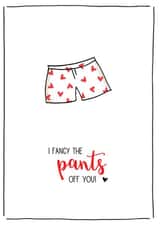 pants funny Valentines Day Card 35462 created by Cloud 9 Design