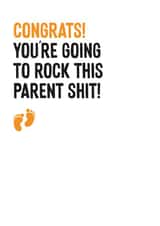 Funny New Baby Card For New Parents - Pregnancy - Rock This Parent Shit created by Purple Tree Designs