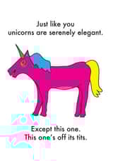 unicorn drunk Birthday Card 12791 created by OBJECTABLES