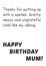 bratty siblign Birthday Card 12946 created by Lindsey Best
