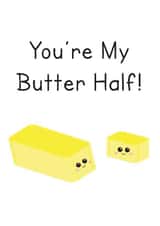 butter cartoon Valentines Day Card 36236 created by Lindsey Best