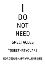 spectacles optician Valentines Day Card 36240 created by Lindsey Best