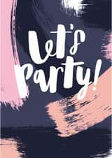 party Typographic Birthday Card 11109 created by Sadler Jones