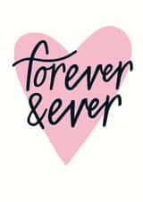 Cute Heart Anniversary Card / Valentines Day Card - Forever & Ever created by Sadler Jones