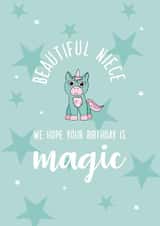 Magical Unicorn Niece birthday card created by Rulu