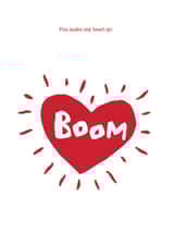 love heart Valentines Day Card 32959 created by Inky Dog Design