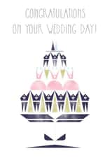 Congratulations on your wedding day -  modern illustration card created by Allison Gray