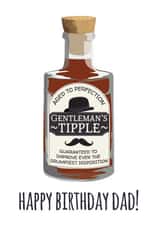 Hand Illustrated Gentleman's Tipple Birthday Card for Dad created by whimsical AF