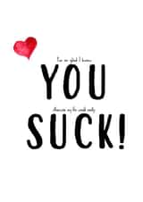 you suck Valentines Day Card 35361 created by Bunny