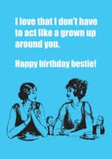 bestie best Birthday Card 12859 created by Witty Banter