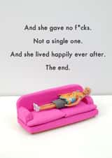 Funny Jeffrey & Janice Card - And She Gave No Fucks - Lived Happily Ever After created by Bold & Bright Cards