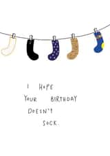 socks Illustration Birthday Card 9812 created by Jemima de Viell
