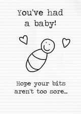 bits sore New Baby Card 13127 created by Beta Mummy