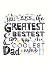 Greatest Dad - Thanks, Birthday or Father's Day Card created by Little Red Cherry