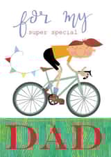fathers day card - bicycle - for my dad - funny and cute created by Kali Stileman