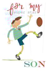 son card - rugby - for my son - funny and cute created by Kali Stileman