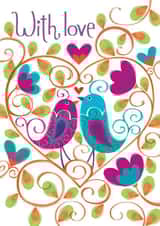 valentines birds Card 35908 created by Cathy Brear