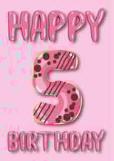 doughnut 5 Birthday Card 36575 created by Pink Cat Design