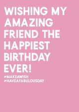 friend pink Birthday Card 2825 created by Always Sparkle